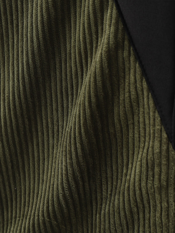 Men's Colorblock Corduroy Long Sleeve Jacket SKUL30494