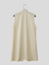 Men's Avant-Garde Victorian Military Longline Sleeveless Trench Waistcoat SKUL79527