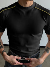 Mens Solid Color Casual Short Sleeve T-Shirt SKUL17000