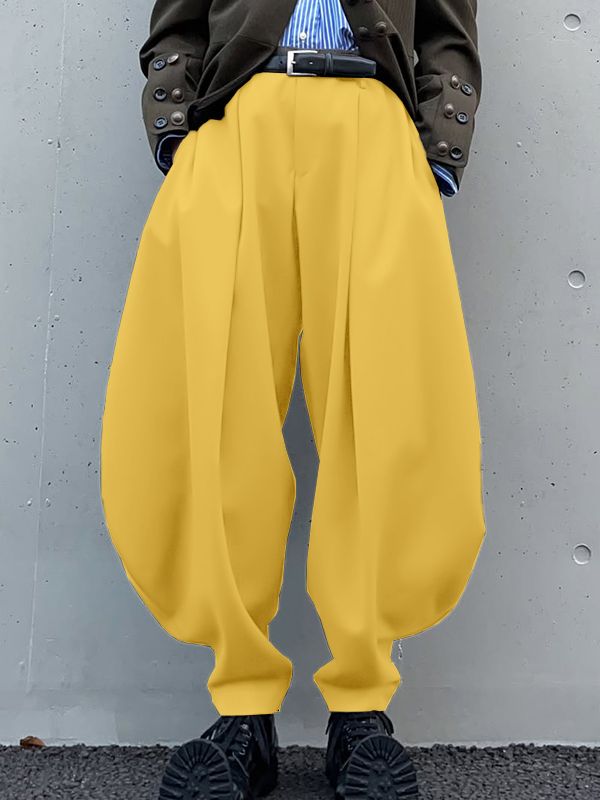 Men's Deconstructed Solid Color Oversized Pant SKUL48760