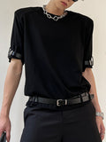 Mens Belt Design Solid Short Sleeve T-Shirt SKUK15232