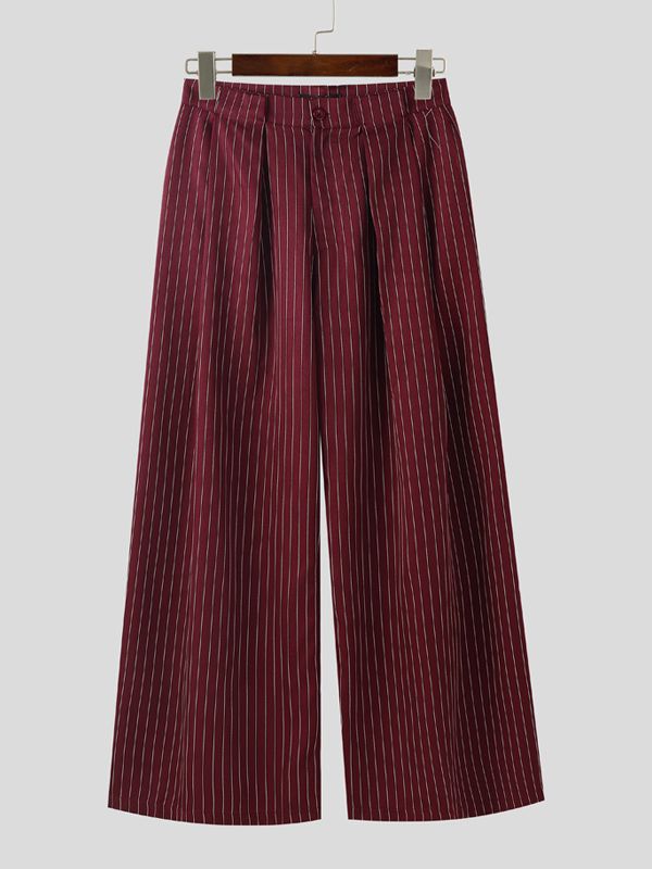 Men's Stripe High Waist Casual Pant SKUL41731
