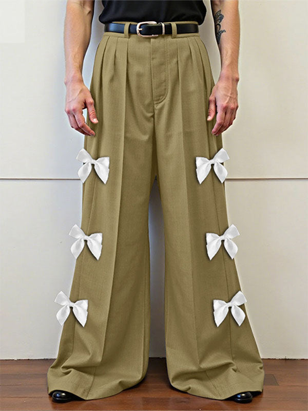 Mens Bow Detail Patchwork Casual Pant SKUL17921