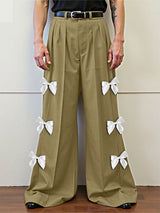 Mens Bow Detail Patchwork Casual Pant SKUL17921