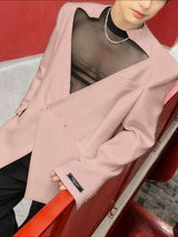 Men's Deconstructed Hollow Neck Casual Blazer SKUL41342