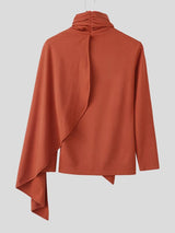 Men's Textured Knit Layered Long Sleeve T-shirt SKUL43949