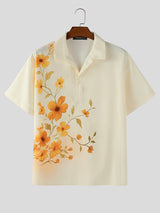 Men's Floral Print Short Sleeve Shirt SKUL15448