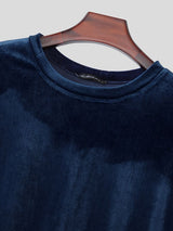 Men's Luxury Velour Oversized Crewneck Two Pieces Outfit SKUL79023