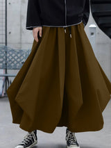 Men's Deconstructed Pleated Loose Fit Wide Leg Pant SKUL48593