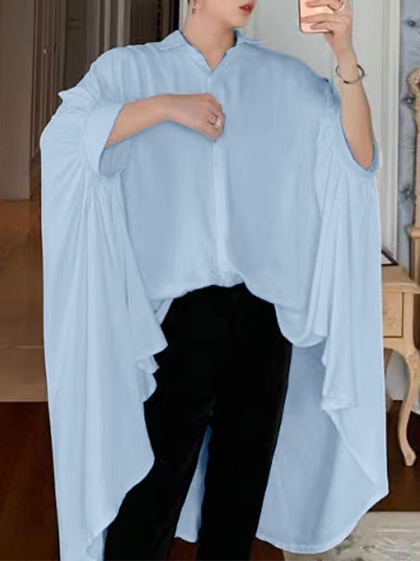 Men's Cape Style Long Sleeve Shirt SKUL37540