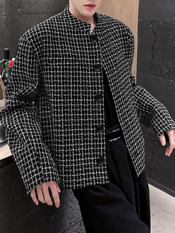 Men's Solid Casual Long Sleeve Jacket SKUL31636