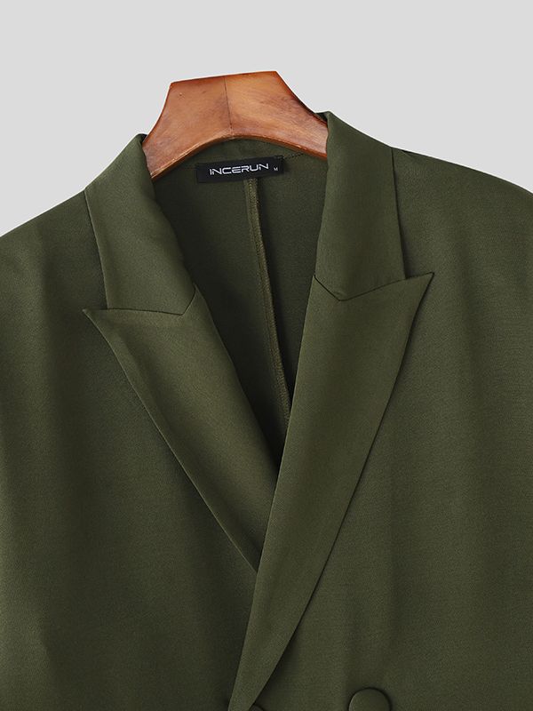 Men's Ruffled Patchwork Long Sleeve Blazer SKUL33086