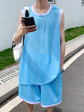 Mens Patchwork Sleeveless Two Pieces Outfits SKUK52060