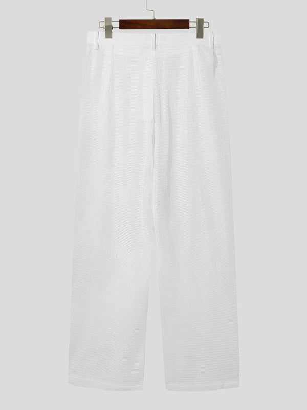 Men's Solid Color Sheer Mesh Casual Pant SKUL22240