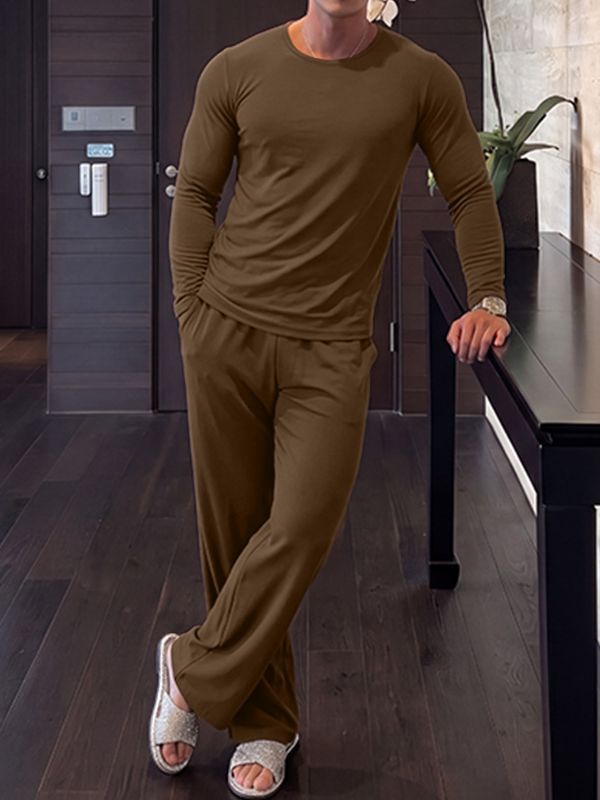 Men's Clean Fit Fluid Drape Modal Wide Two Pieces Outfit SKUL84001
