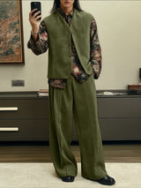 Men's Corduroy Casual Two Pieces Outfit SKUL28180