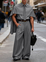 Men's Cape Patchwork Casual Two Pieces Outfit SKUL42643