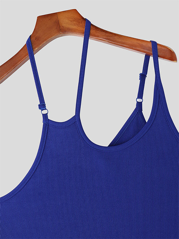 Mens Asymmetrical Cut Casual Tank SKUL15538