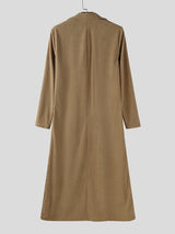 Men's Solid Color Textured Long Sleeve Cardigan SKUL25807