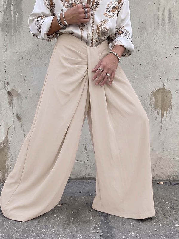 Mens Deconstructed Knotted Design Solid Color Pant SKUK67482