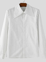 Men's Striped Casual Long Sleeve Shirt SKUL34986