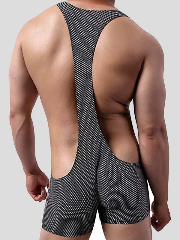 Mens Texture Scoop Neck Sleeveless Bodysuit SKUK11809