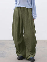 Men's Solid Color Tie Waist Casual Pant SKUL61168