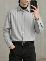 Men's Casual Striped Long Sleeve Shirt SKUL29766