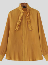 Men's Ruffle Textured Long Sleeve Shirt SKUL42557