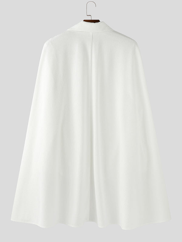 Men's Cape Patchwork Textured Long Sleeve Shirt SKUL28506