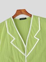 Men's Contrast Stripe Casual Two Pieces Outfit SKUL20995