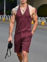 Men's Striped Sleeveless Jumpsuit SKUL21530