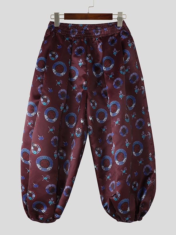 Men's Polka Dot Print Lantern Pant SKUL48647