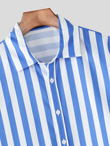 Men's Striped Casual Long Sleeve Shirt SKUL27335