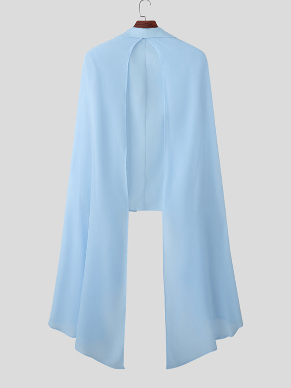 Men's Mesh Shawl Casual Long Sleeve Blazer SKUL24611