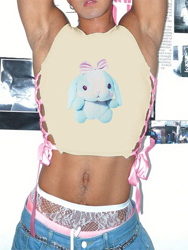 Men's Cartoon Print Cropped Tank SKUL20263