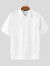 Mens Solid Color Casual Short Sleeve Shirt SKUL17951