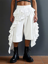 Mens Ruffled Trim Casual Cropped Pant SKUL09427