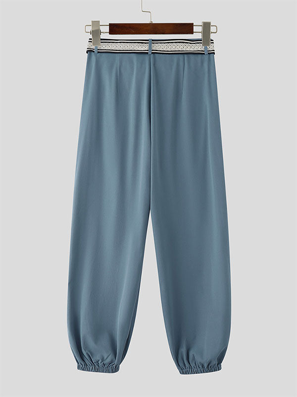 Men's Webbing Patchwork Jogger Casual Pant SKUL32030