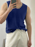 Mens Knit Pintuck Contrast Binding Sleeveless Vest SKUK10335