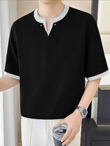 Men's Striped Colorblock Short Sleeve T-Shirt SKUL20901