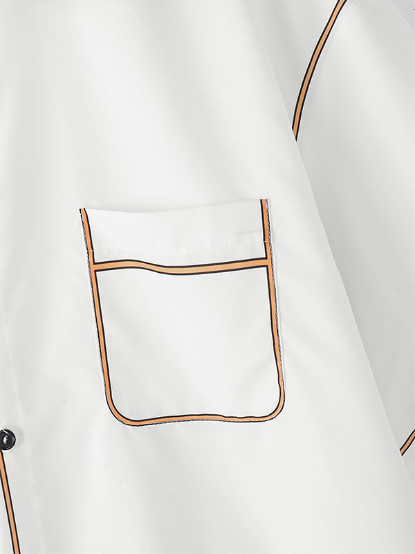 Men's Colorblock Striped Short Sleeve Shirt SKUL18006