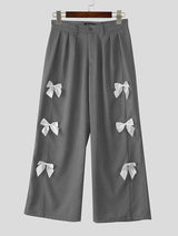 Mens Bow Detail Patchwork Casual Pant SKUL17921