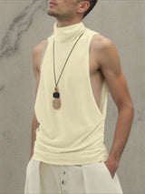 Men's Minimalist High Neck Casual Tank SKUL26220