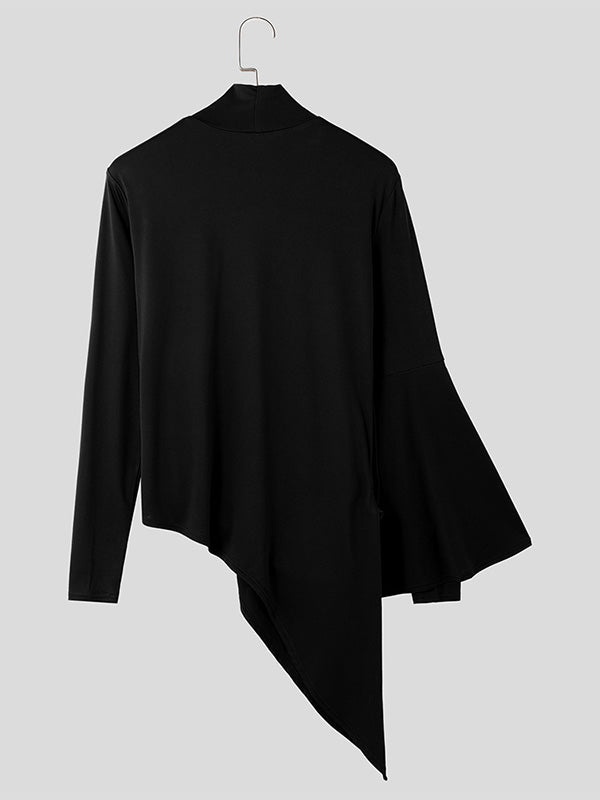 Mens Irregular Hem Long Sleeve T-Shirt SKUK99821