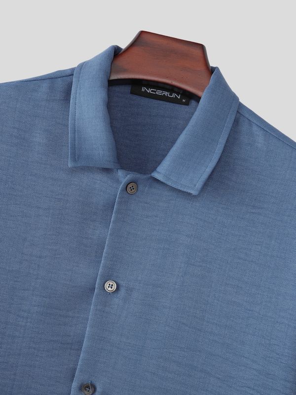 Men's Casual Homewear Linen Texture Breathable Two Pieces Outfit SKUL71406