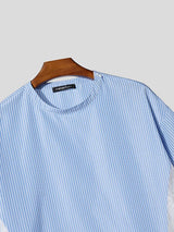 Men's Striped Color Block Two Pieces Outfit SKUL56687