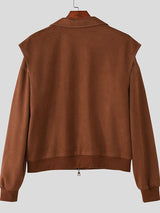 Men's Solid Color Casual Long Sleeve Jacket SKUL35103