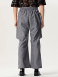 Mens Bowknot Irregular Design Solid Casual Pants SKUK46368
