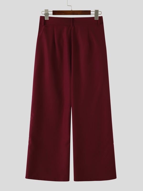 Men's Avant-Garde Asymmetric Draped Sash Tie Wide Leg Oversized Pant SKUL66939